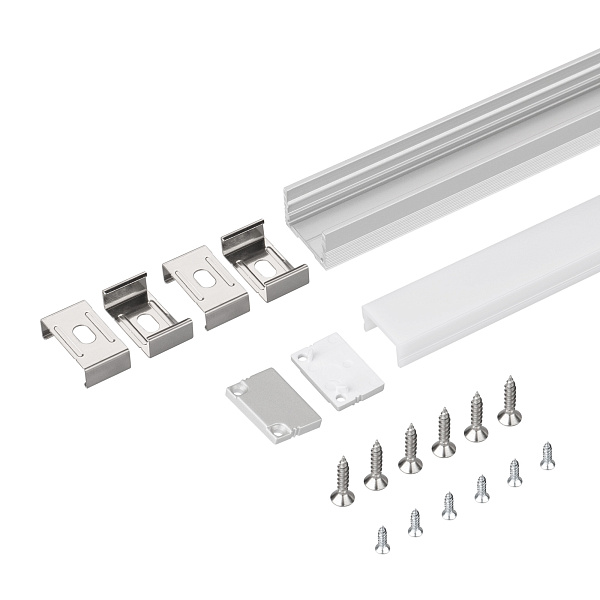 Профиль с экраном SL-SLIM20-H13-2000 ANOD+OPAL (Arlight, Алюминий) Lednikoff
