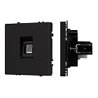 ARL NOBE Розетка телефонная софт-тач черный оникс SCT-MTL1-SFPL-BK (RJ-11, 4C) (Arlight, -) Lednikoff