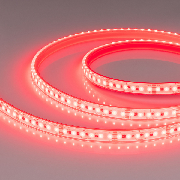 Светодиодная лента герметичная DOT-PFS-X120-12mm 24V RGB (14 W/m, IP68, 5m) (Arlight, 5 лет) Lednikoff