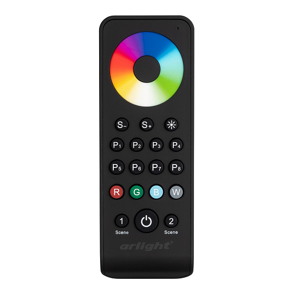 Пульт SMART-R43-RGBW Black (1 зона, 2.4G) (Arlight, IP20 Пластик, 5 лет) Lednikoff