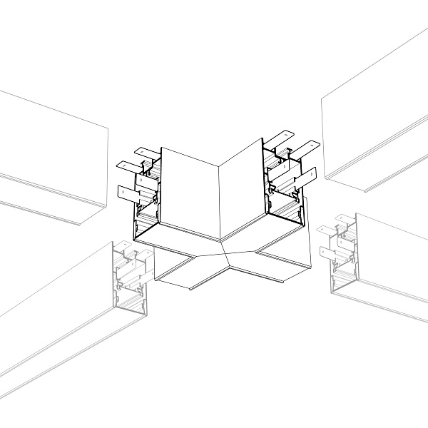 Угол S2-LINE-4067-X90 крестовой (Arlight, Металл) Lednikoff