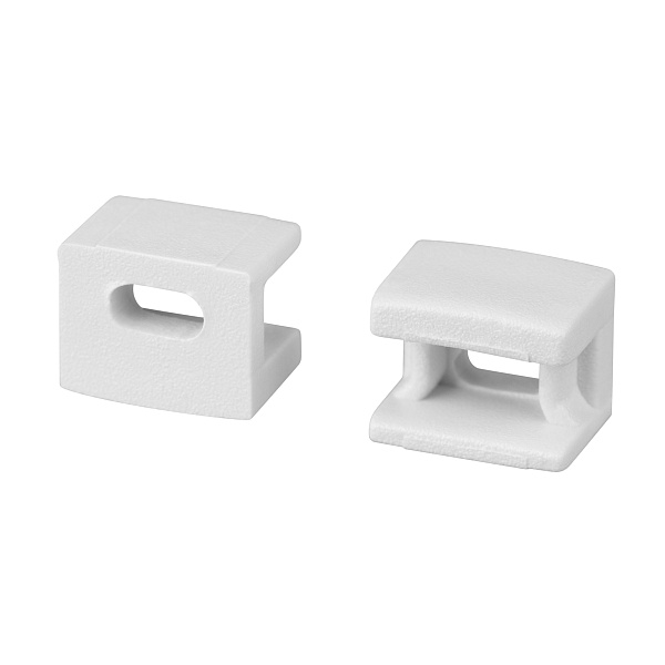 Заглушка PLINTUS-FANTOM-BENT WHITE с отверстием (Arlight, Пластик) Lednikoff