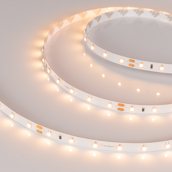 Светодиодная лента RT 2-5000 24V Warm2700 (3528, 300 LED, CRI98) (Arlight, 4.8 Вт/м, IP20) Lednikoff