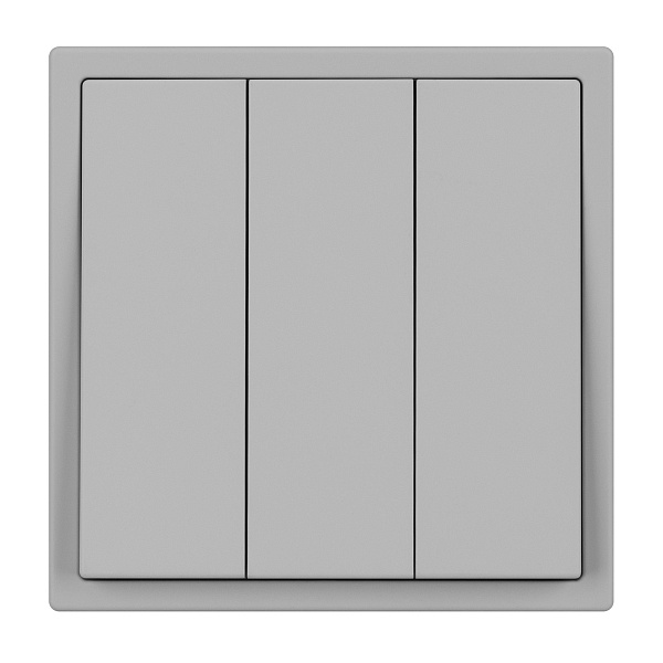 ARL NOBE Выключатель 3 кл софт-тач никель SWT-MK03-SFPL-IS (250V, 10A) (Arlight, -) Lednikoff