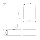 Светильник DL-GRIGLIATO-S90x90-12W Warm3000 (WH, 90 deg, 230V) (Arlight, IP40 Металл, 5 лет) Lednikoff