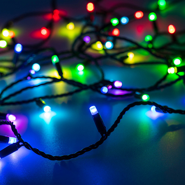 Светодиодная гирлянда ARD-STRING-CLASSIC-10000-BLACK-95LED-LIVE RGBW-DMX (24V, 10W) (Ardecoled, IP65) Lednikoff