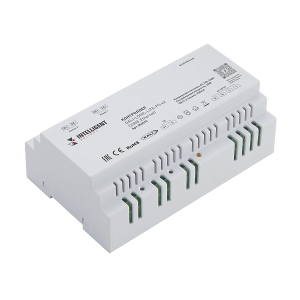 INTELLIGENT ARLIGHT Контроллер DALI-LOGIC-LITE-PS-x2 (230B, Ethernet) (IARL, IP20 Пластик, 2 года) Lednikoff