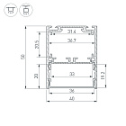 Профиль SL-LINE-4050-3L-2000 ANOD BLACK (Arlight, Алюминий) Lednikoff
