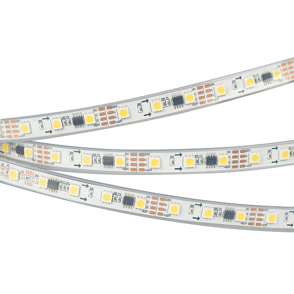 Светодиодная лента SPI-5000P-5060-60 12V Cx3 Warm3000-Auto (12mm, 13.2W, IP66) (Arlight, Закрытый, IP66) Lednikoff