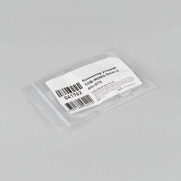 Коннектор угловой COB-MONO-5mm-2pin-STS (Arlight, Лента-Лента) Lednikoff