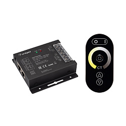 Контроллер ARL-4022-OVAL-MIX Black (12-24V, 2x10A, ПДУ, RF) (Arlight, IP20 Металл, 3 года)