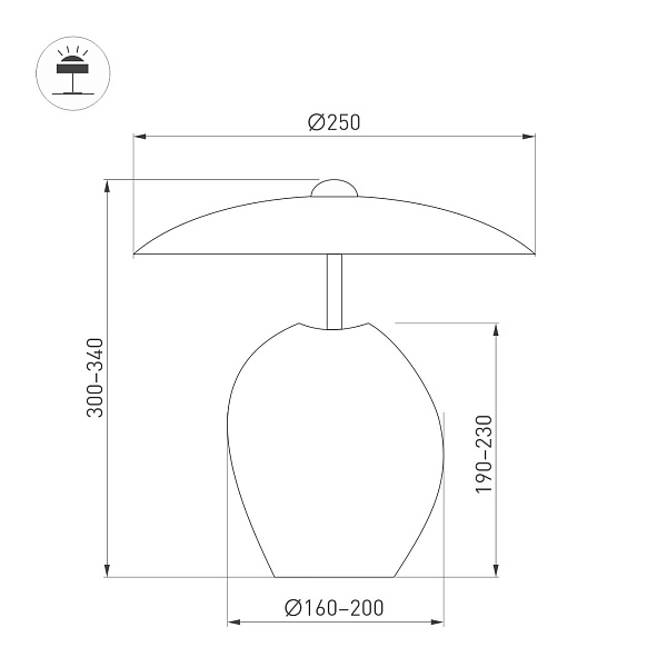 Светильник SP-UMANI-TAB-S25x34-6W Warm2700 (BK, 90 deg, 230V) (Arlight, IP20 Натуральный камень, 5 лет)