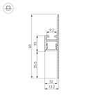 Профиль ARH-PLINTUS-FANTOM-2000 BLACK (Arlight, Алюминий) Lednikoff