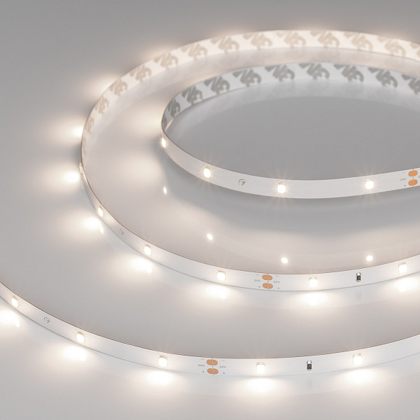 Светодиодная лента RT-A30-8mm 24V Day4000 (2.9 W/m, IP20, 2835, 5m) (Arlight, Открытый) Lednikoff