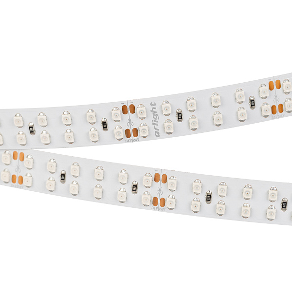 Светодиодная лента RT 2-5000 24V Yellow 2x2 (3528, 1200 LED, LUX) (Arlight, 19.2 Вт/м, IP20) Lednikoff