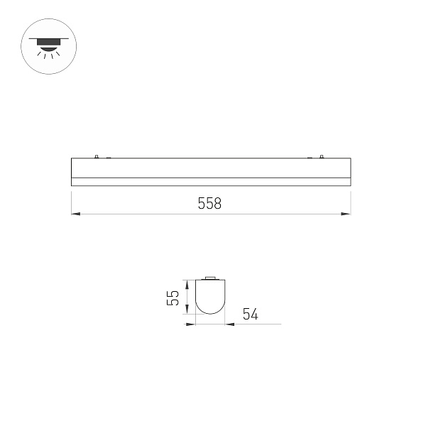 Светильник ALT-LARGO-558-18W Warm3000 (WH, 60 deg, 230V) (Arlight, IP65 Пластик, 5 лет) Lednikoff