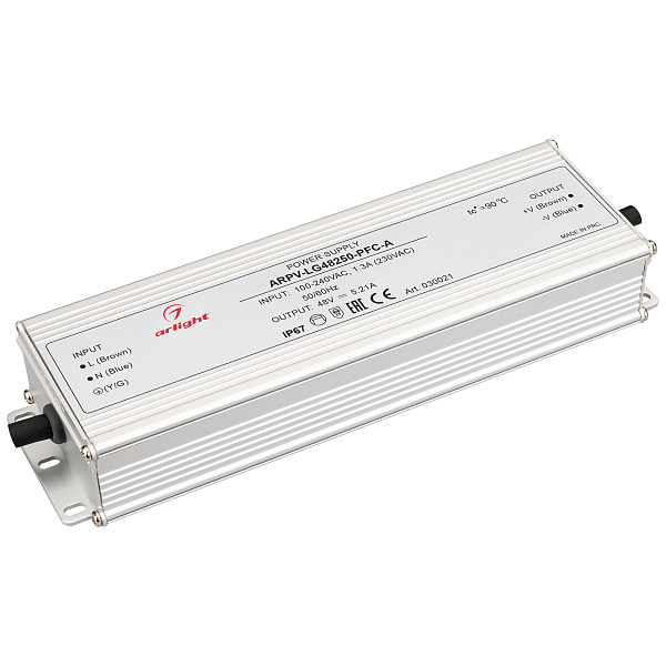 Блок питания ARPV-LG48250-PFC-A (48V, 5.21A, 250W) (Arlight, IP67 Металл, 5 лет) Lednikoff