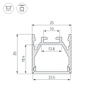 Профиль LINE-2525-2000 ANOD (Arlight, Алюминий) Lednikoff
