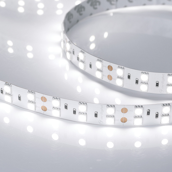 Светодиодная лента RT 2-5000 24V White6000 2x2 (5060, 600 LED, LUX) (Arlight, 28.8 Вт/м, IP20) Lednikoff