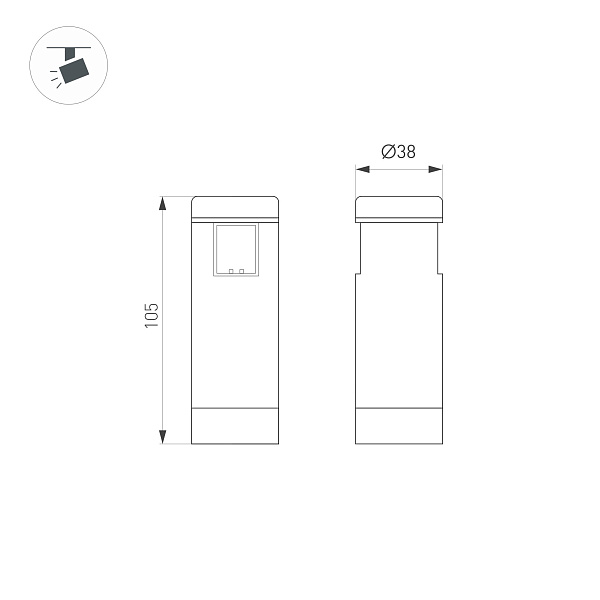 Светильник ART-APRIORI-SPOT-R40-8W Warm3000 (BK, 36 deg, 48V) (Arlight, IP20 Металл, 3 года) Lednikoff