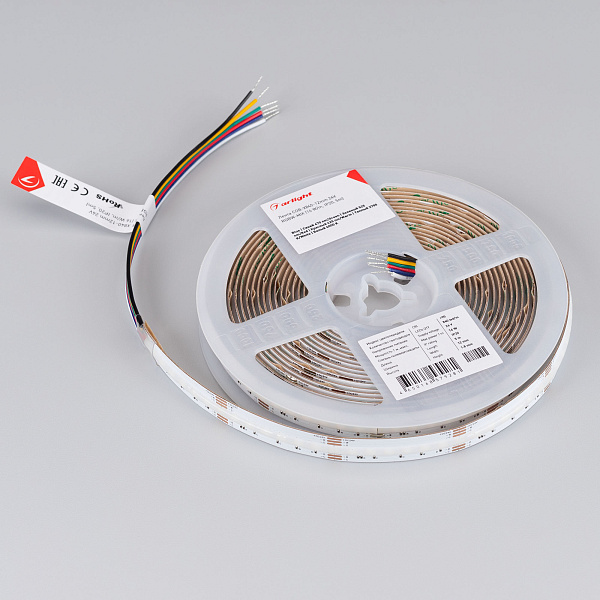 Светодиодная лента CSP-X840-12mm 24V RGBW-MIX (16 W/m, IP20, 5m) (Arlight, RGB-CCT, RGB-MIX, RGB-White MIX) Lednikoff