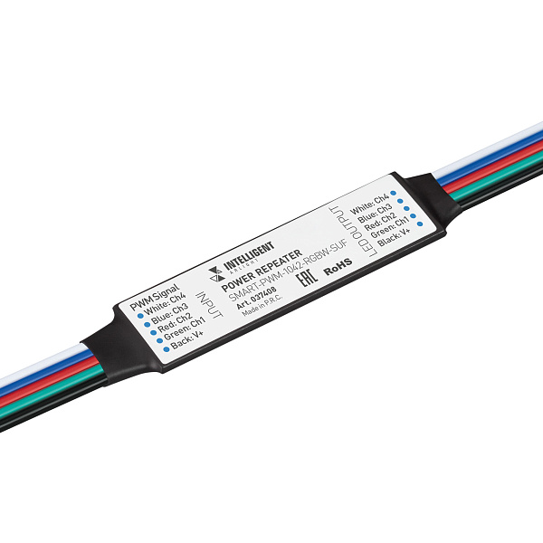 INTELLIGENT ARLIGHT Усилитель SMART-PWM-1042-RGBW-SUF (12-24V, 4x1A) (IARL, IP20 Пластик, 5 лет) Lednikoff