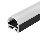 Профиль с экраном SL-LINE-2011M-2500 BLACK+OPAL ROUND (Arlight, Алюминий) Lednikoff