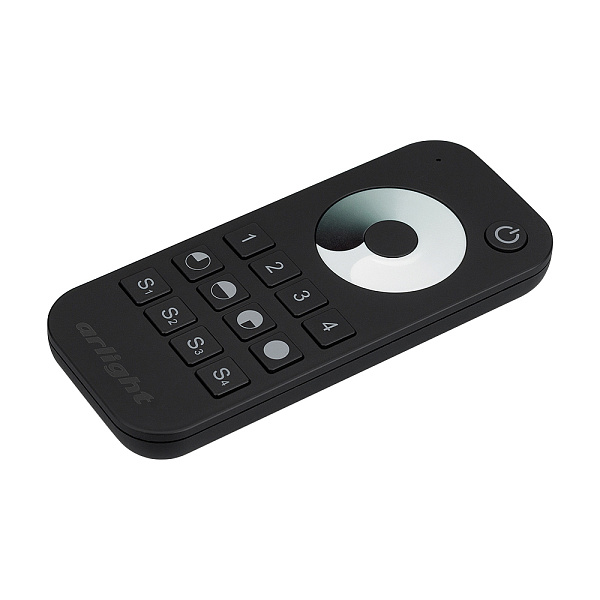 Пульт SMART-R24-DIM Black (4 зоны, 2.4G) (Arlight, IP20 Пластик, 5 лет) Lednikoff