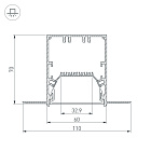 Профиль SL-LINIA55-FANTOM-2000 ANOD (Arlight, Алюминий) Lednikoff