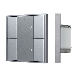 INTELLIGENT ARLIGHT Кнопочная панель DALI-201-23-2G-DIM-DT6-IN Silver (BUS, Frame) (IARL, IP20 Металл, 3 года)