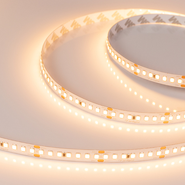 Светодиодная лента RT-A168-10mm 24V Warm2700 (17 W/m, IP20, 2835, 5m) (Arlight, Открытый) Lednikoff