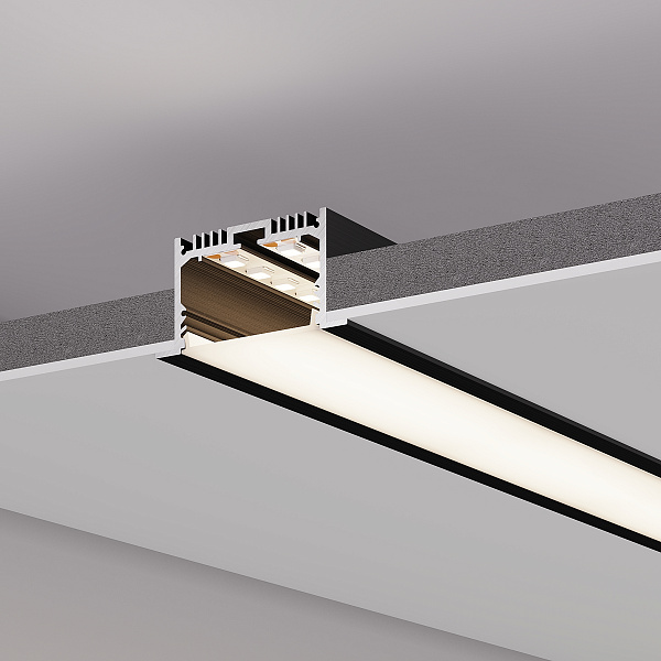 Профиль SL-LINIA62-F-2000 BLACK (BY) (Arlight, Алюминий) Lednikoff