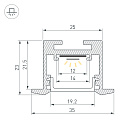 Профиль SL-LINE-3523-F-2500 BLACK (Arlight, Алюминий) Lednikoff