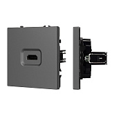 Механизм HDMI розетки SCT-NOBE-MHD1-SFPL-GR (Arlight, Серый базальт)
