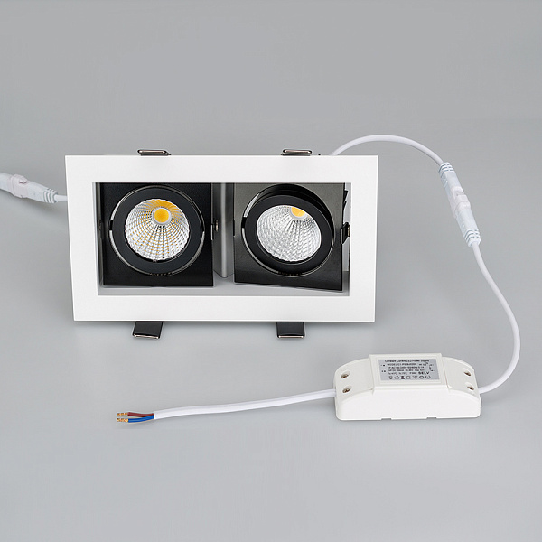 Светильник CL-KARDAN-S180x102-2x9W Day (WH-BK, 38 deg) (Arlight, IP20 Металл, 3 года) Lednikoff