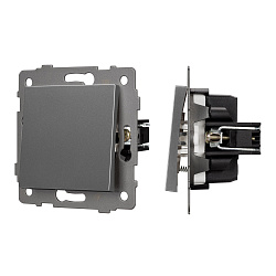 Механизм выключателя одноклавишный самовозвратный SWT-MKR1-PL-GR-V (250V, 10A) (Arlight, -)