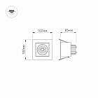 Светильник CL-KARDAN-S102x102-9W Warm (WH-BK, 38 deg) (Arlight, IP20 Металл, 3 года) Lednikoff