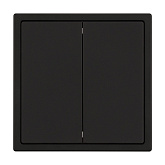 Механизм выключателя двухклавишный перекрёстный SWT-NOBE-MKX2-SFPL-BK (230V, 10A) (Arlight, Черный оникс)