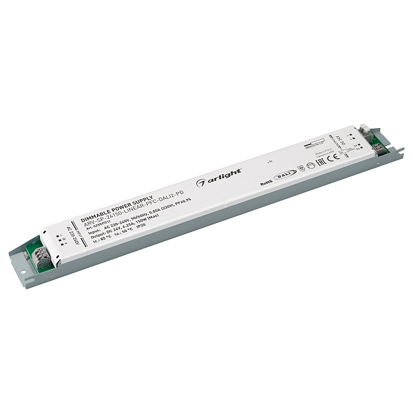 Блок питания ARV-SP-24150-LINEAR-PFC-DALI2-PD (24V, 6.25A, 150W) (Arlight, IP20 Металл, 5 лет) Lednikoff