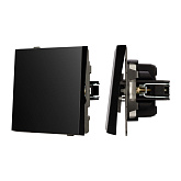 Механизм выключателя одноклавишный проходной SWT-TENDO-MKP1-PL-BK (230V, 10A) (Arlight, Черный)