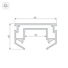 Профиль-держатель LGD-STRETCH-4TR-2000 (Arlight, Алюминий) Lednikoff