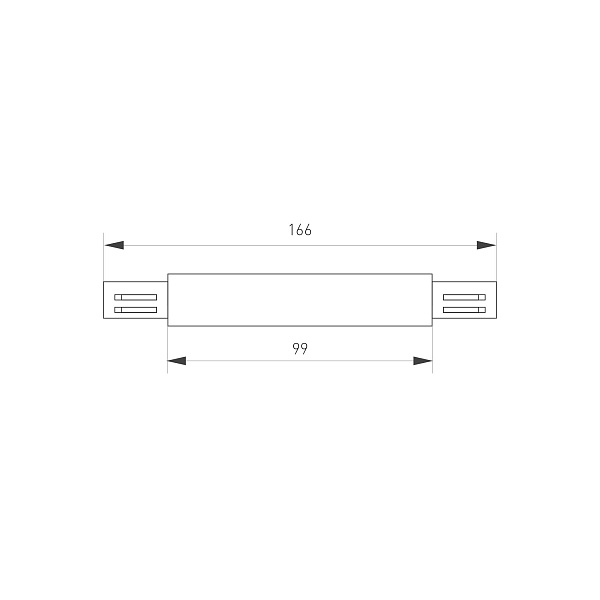 Коннектор прямой LGD-4TR-CON-LONG-WH (C) (Arlight, IP20 Пластик, 3 года) Lednikoff