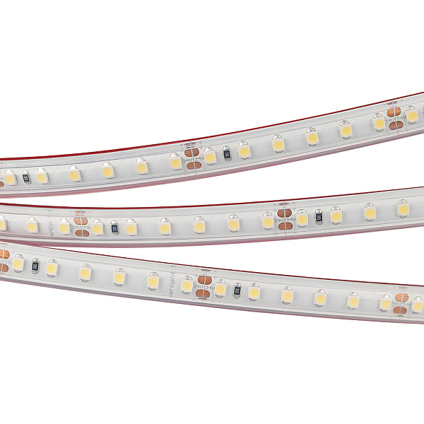Светодиодная лента RTW 2-5000PS-50m 24V Warm3000 2x (3528, 120 LED/m, LUX) (Arlight, 9.6 Вт/м, IP67) Lednikoff