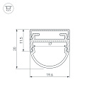 Профиль ARH-WIDE-B-H20-2000 ANOD (Arlight, Алюминий) Lednikoff