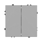 Механизм выключателя двухклавишный проходной SWT-NOBE-MKP2-SFPL-IS (230V, 10A) (Arlight, Никель) Lednikoff