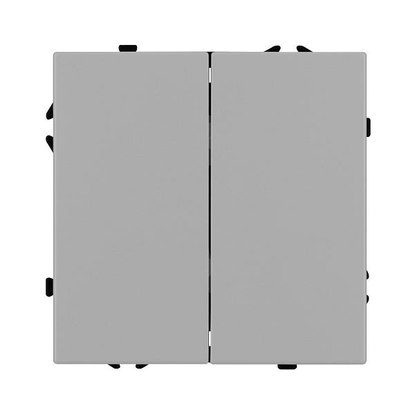 Механизм выключателя двухклавишный проходной SWT-NOBE-MKP2-SFPL-IS (230V, 10A) (Arlight, Никель) Lednikoff