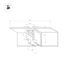Коннектор угловой MAG-MICROCOSM-CON-FDW-L90-INT (WH) (Arlight, IP20 Металл, 3 года)