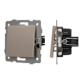 Механизм выключателя одноклавишный самовозвратный SWT-MKR1-PL-GD-V (250V, 10A) (Arlight, -)