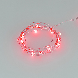 Светодиодная гирлянда ARD-DEW-HOME-2000-CLEAR-20LED-STD Red (3V, Battery Pack) (Ardecoled, IP20)