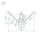 Профиль DECORE-S6-EXT-V-COMFORT-2000 ANOD внешний (Arlight, Алюминий) Lednikoff